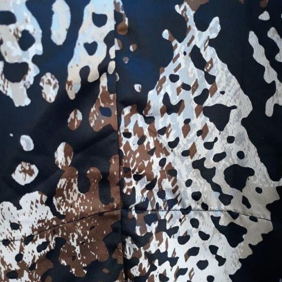 Vtg 90's Worthington Abstract Python Snake Satin Full Circle Skirt Pockets Sz 10 - Picture 8 of 11